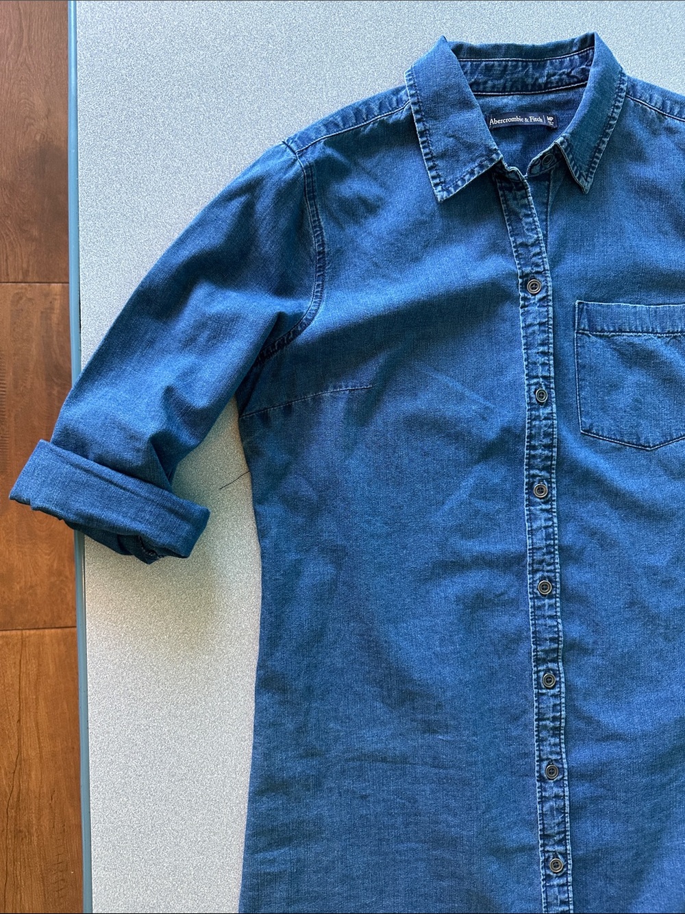 ABERCROMBIE & FITCH | MEDIUM PETITE | DENIM DRESS - Picture 4 of 7